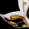 Homens Sex Ladies Masquerade Bola Máscaras Venetian Party Máscara de Olho Preto Carnaval Fancy Dress Costume Party Masks Decor 240326