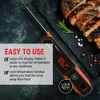 Hermopro Lighing One-secon Instant Rea Meat Calibrate Kitchen Foo with Smart Display Waterproof Cooking Thermometer for Frying R Grill Batteries Not