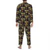 Ma Lisa pigiama uomo famoso dipinto confortevole camera da letto pigiameria autunno 2 pezzi casual oversize personalizzato pigiama Set u0XJ #