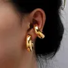 耳のカフ耳カフファッションレディスピアスレスイヤークリップイヤリング滑らかな丸い円の円c字型イヤチイヤリング女性ジュエリーギフトY240326