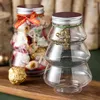 Storage Bottles 500ML Christmas Tree Snowman Sweet Jar Candy Cookie Box Juice Chocolate Gift Packing DIY Container Year Decor Bottle