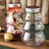 Bottiglie di stoccaggio 500ML Albero di Natale Pupazzo di neve Barattolo dolce Scatola di biscotti per caramelle Succo di cioccolato Confezione regalo Contenitore fai da te Anno Decorazione Bottiglia