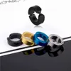 Boucle d'oreille manchette d'oreille géométrie personnalisée hommes boucles d'oreilles punk bijoux titane acier rond boucles d'oreilles coréennes pince de manchette pince de boucle d'oreille pour femme Y240326