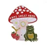 Broches Paddestoel Froggy Emaille Pin Cartoon Kikker Huis Tas Revers Badge Grappige Schattige Dieren Sieraden Cadeau Voor Kinderen Vrienden Trinket
