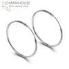 Hoop Huggie Ultra Thin 30/40/50/60/70mm Womens örhängen Silver Fashionabla smycken runda örhängen brincos kvinnor oorbellen 240326