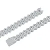 Xiy grossist fina smycken hip hop solid sterling sier 10mm 14mm is out moissanite diamant kubanska länk armband