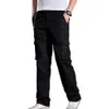 2023 Men's Casual Cargo Cott Pants Men Pocket Loose Pants Elastic Work Trousers Brand Fit Joggers Manlig stor storlek X1PO#