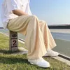 2022 nieuwe veelzijdige losse rechte broek heren cott linnen sport casual broek losse casual broek lantaarn J6cD #