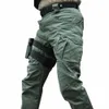 Città Pantaloni tattici militari Uomini SWAT Pantaloni da combattimento dell'esercito Uomini Molte tasche Pantaloni cargo casual resistenti all'usura impermeabili 5XL U6I7 #
