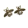 Gu Jia Shuang G Pearl Little Bee Brass 소재, 고급 Sier Needle Earrings 및 여성용 귀걸이