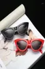 Zwart Rood Cat Eye Shaper Sexy Casual Mode Vintage Merk Trendy Zonnebril Damesmode Eyewear19034811