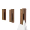 Rails Creative Wood Handduk Krokar väggmonterade förvaringshängare Cap Rack Sundries Holder Home Decor Badrum Köksorganisatörer Verktyg