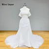 Hire Lnyer Strapless Neck Short Sleeve Full Shiny Beads Pearls Sequins 2 Pieces Mermaid Wedding Dress With Detachable Train Vestido De Noiva Sereia