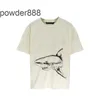 Mens Tshirts Palms Tshirt Women T Shirts Designer Angle Shirt Short Sleeve Summer Fashion Brand Leisure Tee Cottons Shark Print Luxury Tops Klädstorlek SXL