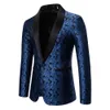 Veste à fleurs de cajou rouge pour hommes, robe de soirée de mariage, blanc, bleu, noir, S M L XL XXL 240326