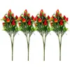 Decorative Flowers 4Pcs Artificial Fruits Aesthetic Bouquets Simulated Fruit Bunches Faux Ornaments