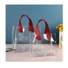 Sacos de armazenamento PVC Clear Tote Bag Prático Alça Transparente Presente de Mão Impermeável