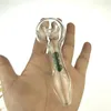 4.72 Inch Thick Pyrex Glass Smoking Pipe with Honeycomb Bowl and 3 Beads Filter Tube Funny Hand Pipes