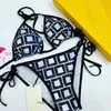 Designer sexy conjunto de biquíni para mulheres bandagem maiô duas peças colheita superior roupa de banho tanga cintura alta beachwear