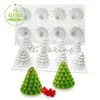 Dorica 8 Cavity 3D Christmas Tree Design Mousse Mousse Pudding Chocolate Morn