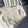 Ganchos de crochê de tricô resina alça de peixe branco alça de cauda