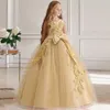 Meisje feestjurk bruidsmeisje prinsesbloem voor bruiloft elegante kinderen boog lange jurk kinderen formele galadekten 12 13 y vestidos 240318