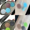 Paleta de sombra de maquiagem de garotas de quatro colorido paleta de sombra azul Aurora Chameleon Eyeshadow Palette 240320