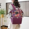 Backpack Multifunctional Women's Bag Nylon Colorful Leaf Mommy Large Capacity Mom Custom Mother And Baby