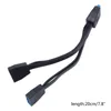 19pin USB Hider USB3.0 1to2 Splitter Hub pour carte mère de l'ordinateur