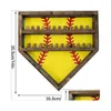 Titan-Sportzubehör, Holz, neuer gestapelter Baseball-Softball-Meisterschaftsring-Display-Halter mit gravierten Schnürsenkeln, Geschenke für Drop D Otggw