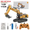 Auto elettrica / Rc Electricrc Rc Giocattoli per bambini Telecomando per ragazzi Radio Escavatore Autocarro con cassone ribaltabile Bldozer Elettrico Regalo per bambini 230529 Drop Dhwmk