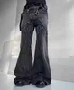 Nofaith Studios Designer-Jeans Heavy Industry Wave Ripple Made Old Wash Black Grey Micro Horn Denim Loose Pants
