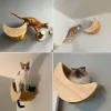 Scratchers 1PC Cat Climbing Półki na ścianę Kota Hamał półki wspinaczkowe Schody Schody Halowe drewniane drewniane drewniane drewniane meble kota