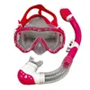 2023 Professionell snorkeldykningsmask och snorklar Goggles Glasögon Simning Tube Set Child Unisex 240321