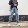 2023 Grunge Clothes Y2K Fi Baggy Stacked Jeans Pants Men Streetwear Wed Blue Straight Women Denim Trousers Ropa Hombre t3Zj#