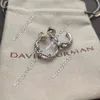 22ss dy desginer David Yurma mücevher en kaliteli küpe basit ve zarif popüler dokuma bükülmüş ipi moda yüzüğü David küpe punk takı grubu moda David 104