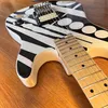 factory hot Custom shop standard black and white dot electric guitar, maple neck 369