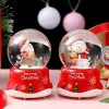 Lådor Snow Christmas Crystal Ball Lights Music Box Snowflake Elk Santa Claus Sleigh Cabin Semester gåvor Hem dekoration karusell