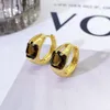 Серьги-кольца из желтого золота с петлями, женские серьги круглой огранки с кубическим цирконием, французские роскошные геометрические висячие серьги, ювелирные изделия