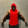 Blank Bodybuilding Stringer Sleevel Hoodie Gym Tank Tops Heren Spier Singlets Shirt Cott Fitn Vest Cott Sport Kleding h0Ga #