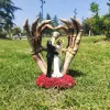 Esculturas Esqueleto Pareja Estatua El Amor Nunca Muere Novia y Novio Esqueleto Pareja Boda Estatuilla Resina Espeluznante Decoración de Halloween Estatua