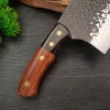 Knivar förfalskade skivkniven slaktare köttklyver rostfritt stål hammare mönster kök kock kniven slaktande hugg knivar grill