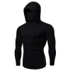 ninja mask lg ärm hoodie män höst streetwear stor öppen gaffed hip hop mens tröjor toppar gym hooded sudaderas hombre r0cz#