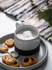 머그잔 Latte Cup Coffee Ceramic Handle Breakfast Water Creative Mug European Lovers