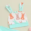 Set di abbigliamento Il mio primo giorno di Pasqua Completo da neonato Born Stampa a maniche lunghe Pagliaccetto Pantaloni Cappello Set Abbigliamento per neonato