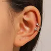 Ear Cuff Ear Cuff GUFTM Gold Silver Color Zircon Clip Earrings for Women Men Simple U Ear Cuff Non-Piercing Ear Clip Set Trend Jewelry Gift Y240326