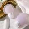 Butelki do przechowywania 3PC/zestaw silikonowy pojemnik balsamowy Squeeza kosmetyczna pusta butelka dozownik podróżny szampon do czyszczenia