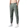 Pantalons de survêtement Polyester Style coréen Hommes Cheville Pantalon de jogging Pantalon respirant Couleur unie Pantalon décontracté Vie quotidienne L1rY #