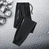 2024 Men's Loose Straight Casual Pants Men's Ice Silk Quick Drying Pants Zippered Pocket Work Pants Large Size Jogging 8XL L69j#