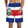 summer Men's Costa Rica Emblem Beach Pants Shorts Surfing M-2XL Polyester Swimwear Running Z53f#